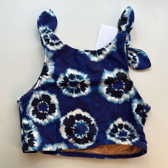 J Crew Girls' tie-shoulder‎ swimsuit Top with UPF 50 Size 6-7 - Picture 5 of 6